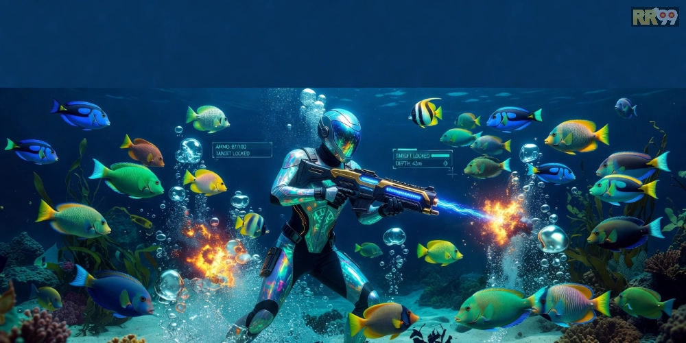 Khám phá giao diện sống động của game bắn cá rr99 với cá đa dạng và hiệu ứng đặc sắc